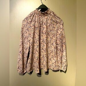 Ann Taylor Women 2X long sleeve Blouse Floral